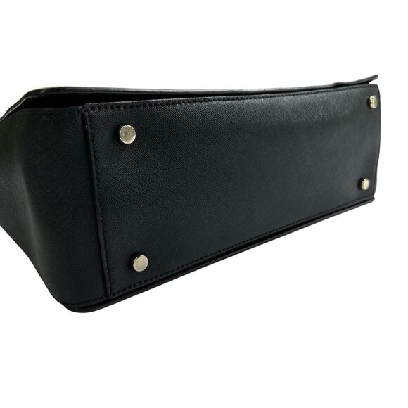 Kate Spade Laurel Way Reese Saffiano Leather Blush Pink Black Crossbody - Picture 6 of 16